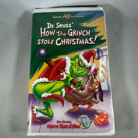 Dr Seuss How The Grinch Stole Christmas VHS Not Rated Boris Karloff Warner Bros - Picture 1 of 3